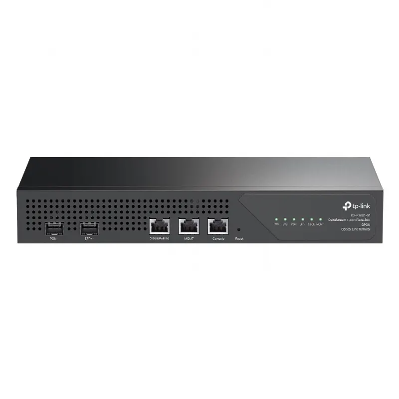 OLT GPON / 1 Puerto PON 2.5G / 128 ONUs / Uplink SFP+ 10G / Uplink RJ45 2.5G PoE / Redundancia DC-PoE / Gestión en la Nube