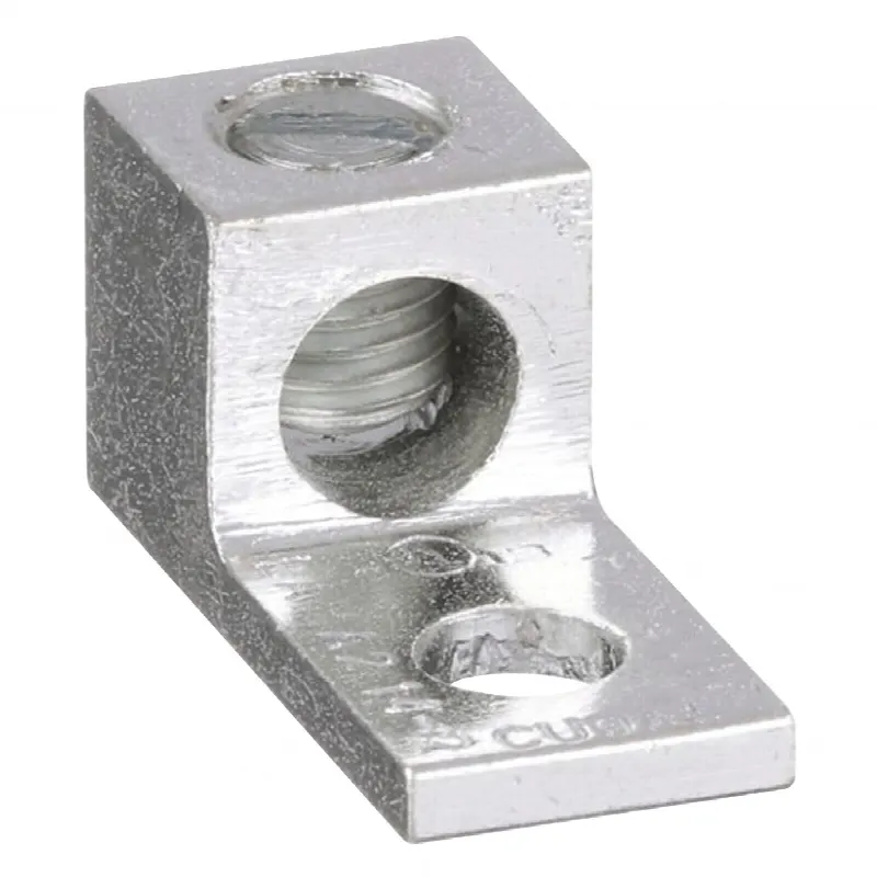 Conector Mecánico de Aluminio, de Un Orificio 1/4 y Un Barril, para Cable de 14 a 2 AWG. 1 Pieza