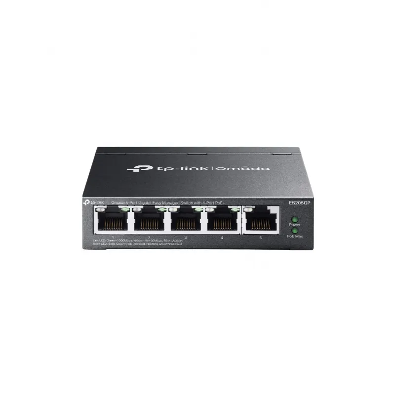 Switch Gestionado / 5 Puertos Gigabit / 4 Puertos PoE+ / 65W / Cloud SDN / Sin Ventiladores