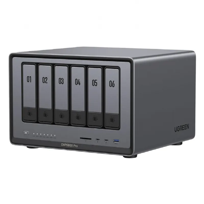 NAS / 6 Bahías + 2 NVMe / Intel i5 / Thunderbolt 4 / 10GbE / DDR5 64GB / HDMI
