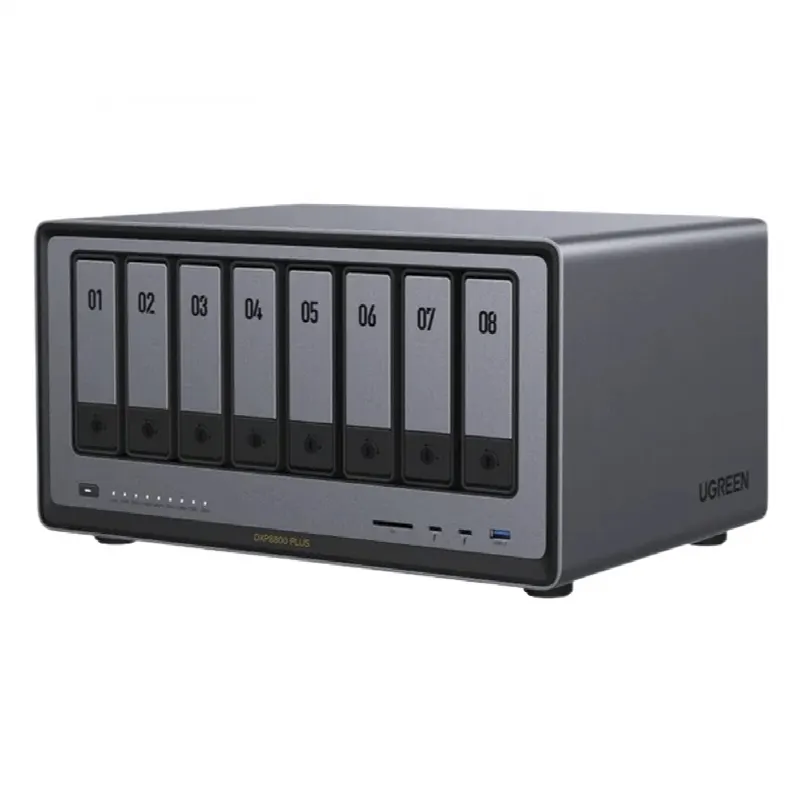 NAS Profesional / 8 Bahías SATA + 2 M.2 NVMe / Intel Core i5-1235U 10 Núcleos / 2 Puertos 10GbE / Thunderbolt 4 40 Gbps / HDMI 8K / DDR5 64 GB / PCIe 4.0 x4