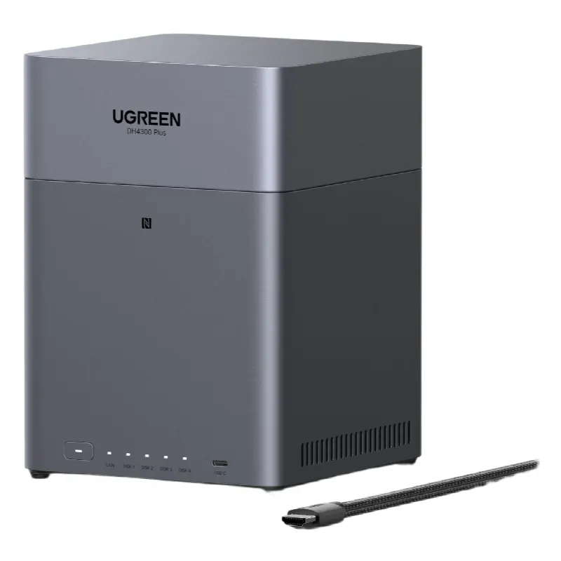 NAS 4 Bahías / Procesador RK3588C / 8 GB RAM / 2.5GbE / HDMI 4K / USB 3.2 Type-C / RAID 0/1/5/6/10