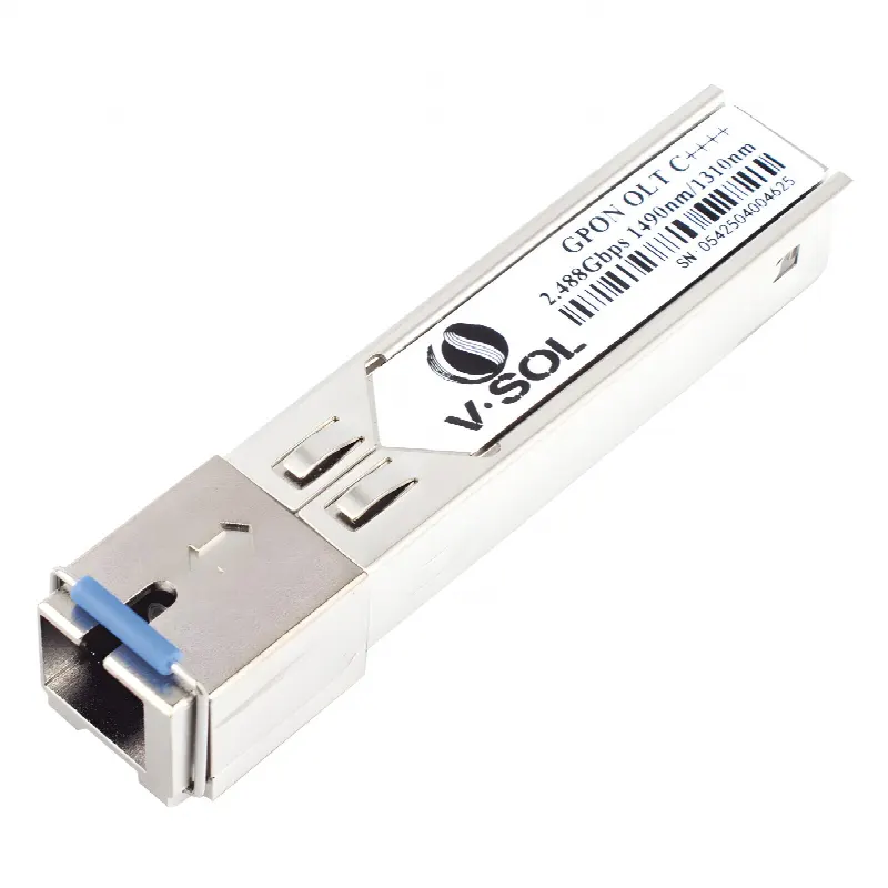 Módulo SFP GPON / Clase C++++ / 2.5 Gbps TX / 1.25 Gbps RX / Alcance 20 km (65,616 ft) / 9 dBm Potencia Óptica / DDM Digital