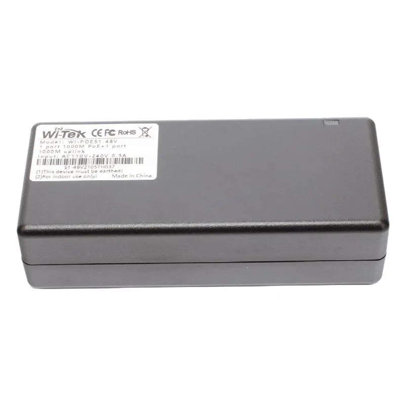 Inyector PoE Gigabit / 30W 802.3af/at / 48V / Alcance 100 m (328 ft) / Plug and Play / CCTV