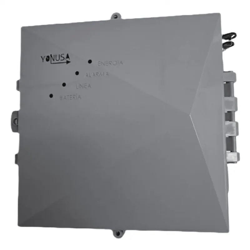 Energizador Perimetral / 10,000 Volts / 10,000 m (32,808 ft) Lineales / Alimentación AC 127-220V o Solar / Control Remoto RF 433 MHz / Respaldo Batería 5 Días