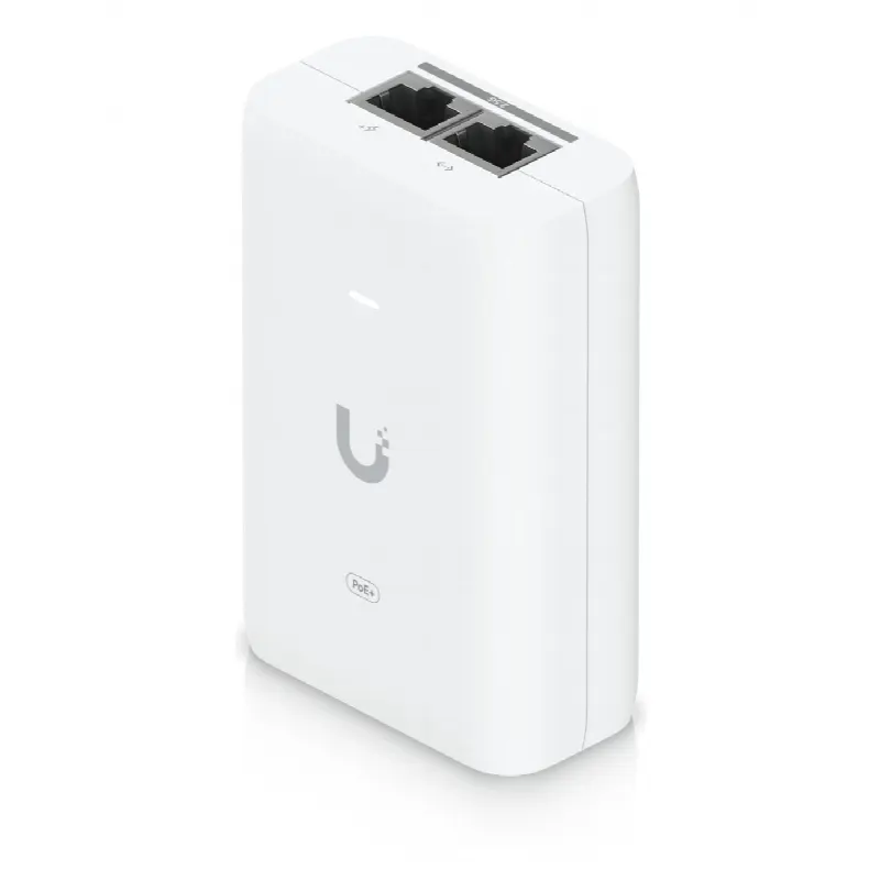 Adaptador PoE+ / 30 W / 2.5 Gbps / 48V 0.65A / (2) Puertos RJ45 Blindados / LED Indicador / Protección contra Sobretensiones