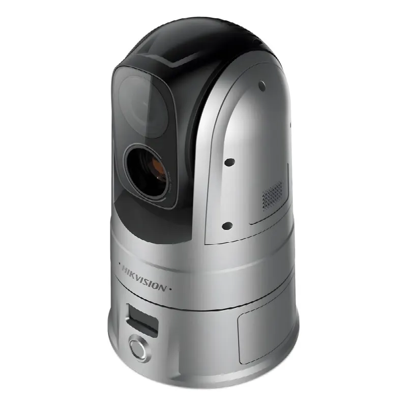 Turret IP Dual / Térmica 1.8 mm (160 x 120) / Óptico 2 mm (4 Megapixel) / Detección de Personas 53 mts / 15 mts IR / Exterior IP67 / PoE / Termométrica / Detección de Temperatura / Sirena y Luz / Micro SD 32 GB Incluida