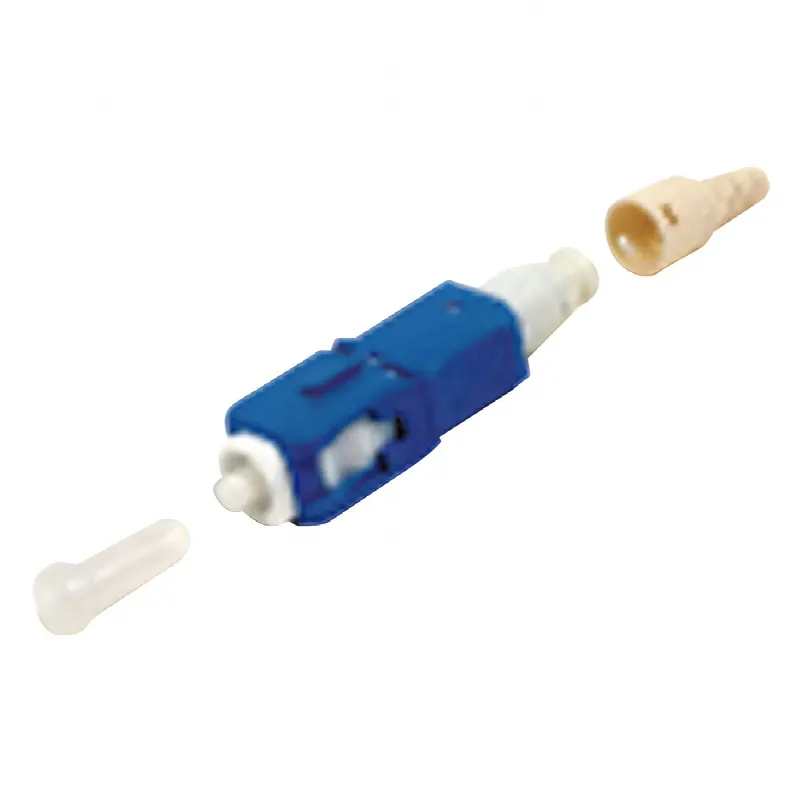 Conector de Fibra Óptica pre-pulido LightBow SC/UPC Simplex, Monomodo OS1/OS2, re-terminable, Color Azul