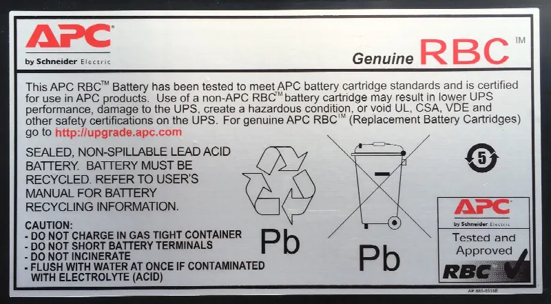 Batería APC APCRBC123