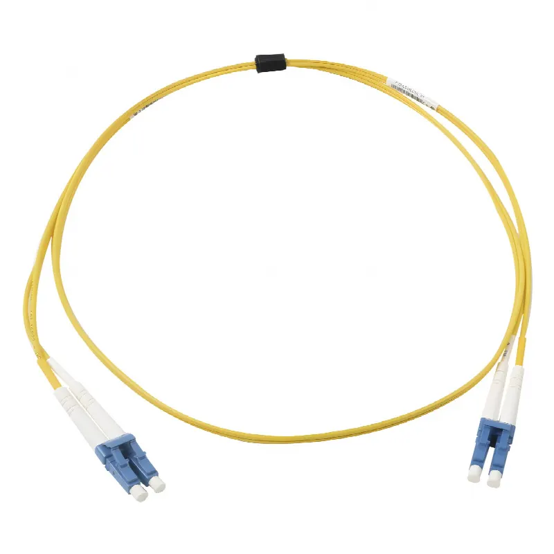 Jumper de Fibra Óptica Monomodo (OS2), XGLO, Riser, LC/UPC-LC/UPC Duplex, OFNR, Color Amarillo, 1 Metro