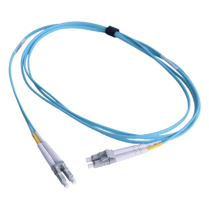 Jumper de Fibra Óptica Multimodo 50/125 OM3 XGLO, LC-LC Duplex, OFNR, Color Aqua, 1 Metro