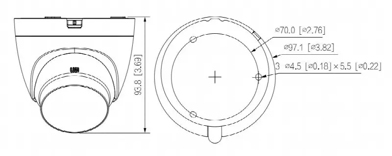 Cámara domo análoga Dahua Technology DH-HAC-HDW1200CLQN-IL-A
