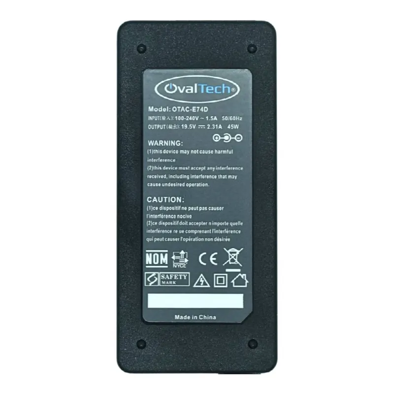 Adaptador de corriente para laptop OVALTECH 19.5V/2.31AH para DELL, Dell XPS 13 9343-4143 Notebook Dell XPS 13 L322X Ultrabook, Dell Ultrabook