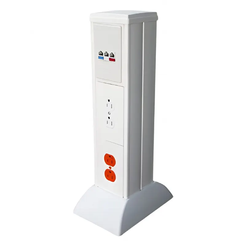 Mini columna para concentrar, distribuir y ordenar cables de energía eléctrica o puertos de datos de telecomunicaciones (10000-01000)