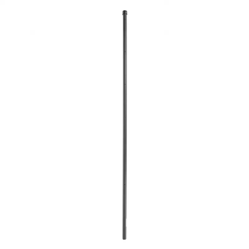Poste de ESQUINA para Cerca Electrificada. Tubo Galva. de 1.4m, cal. 18 de 1 Diam. + Pintura Negra, ideal para 6 Aisladores