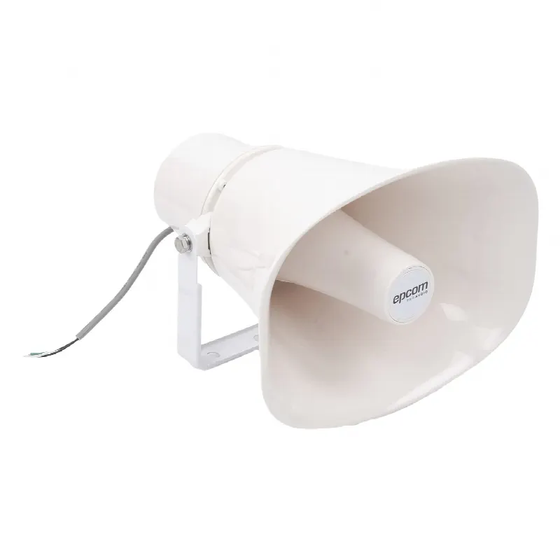 Altavoz para Exterior | Tipo Trompeta | 15-30W | 70/100V | IP66 | Material ABS | Bracket de Metal