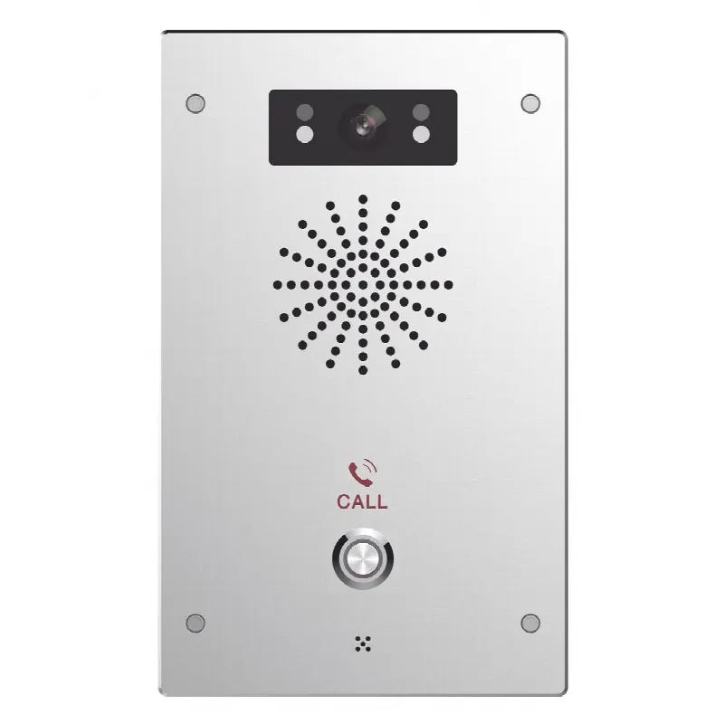 Video Intercomunicador IP, 2 líneas SIP, 2 relevadores con botón para llamada, Onvif, anti-vandálico, PoE, IP65 e IK10, PoE