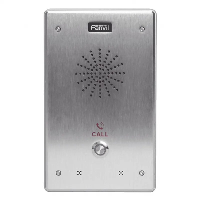Intercomunicador IP, 2 líneas SIP, 2 relevadores con botón para llamada, anti-vandálico, IP65 e IK10, PoE