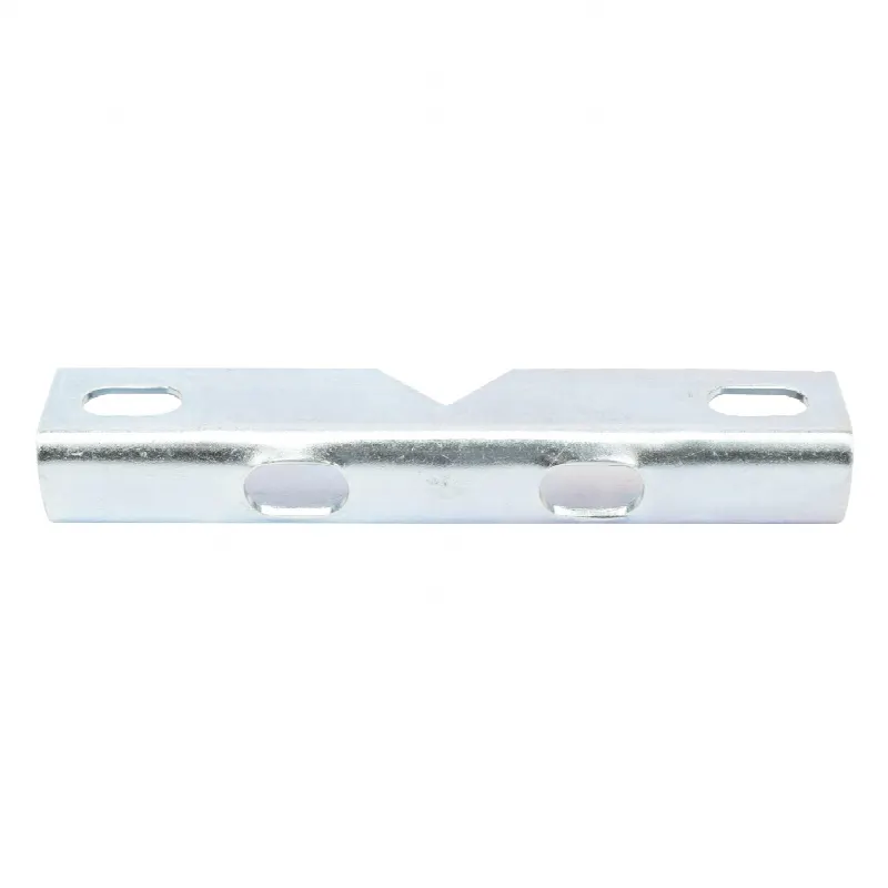 Soporte para instalación en piso falso a poste, con acabado Electro Zinc (No incluye poste)