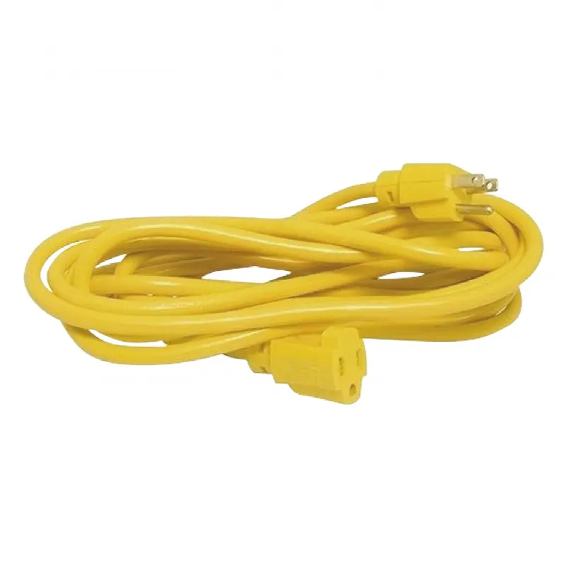 Extensión Eléctrica de Uso Rudo Aterrizada 15 metros / 127 V CA 10 A Máximo / Color Amarillo.