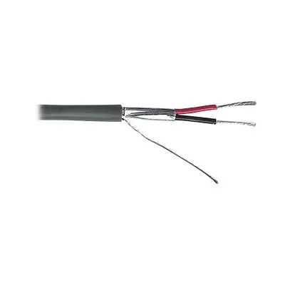 Cable 2 x 18 AWG / Blindado / 305 Metros / Riser / UL / Color Gris / Hecho en México