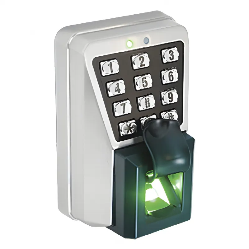 (ZK MA500)Lector IP de Huella y Proximidad con Teclado Antivandálico para Exterior / Administración con software o de manera autónoma (directo en el teclado) / Relevador para chapa