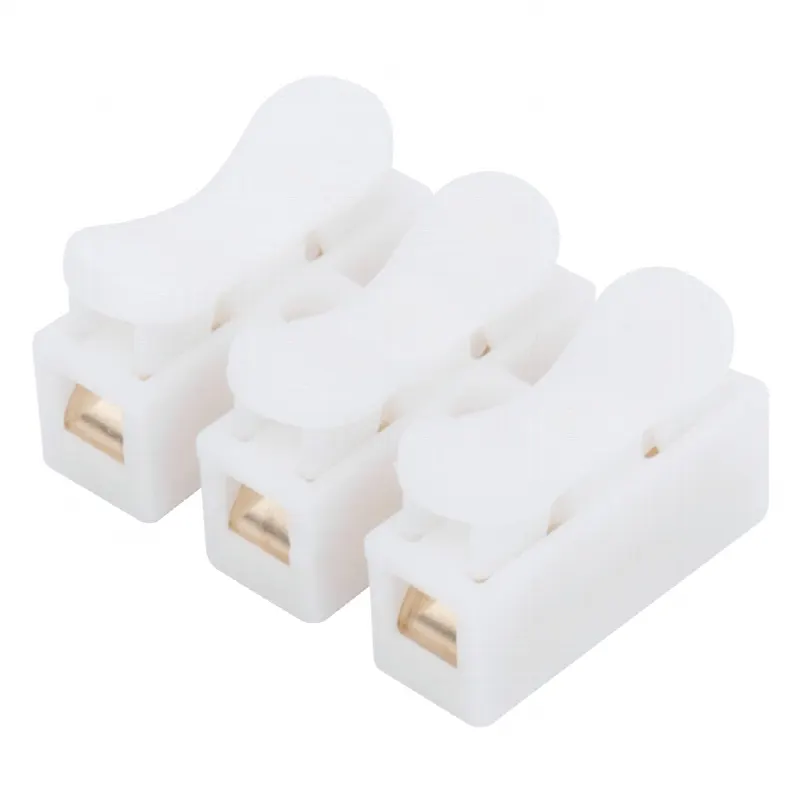 Conector tipo PUSH de 3 Contactos / Para una Conexión Rápida / Puentes de Cables