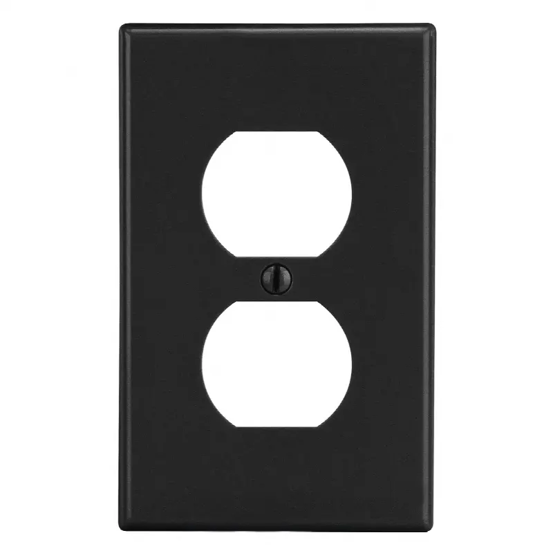 Tapa para Contacto Dúplex Color Negro.