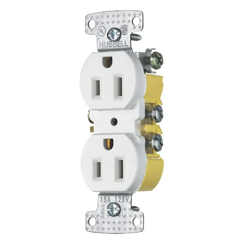 Contacto Duplex 15A 125V/ 2 Polos 3 Hilos/ Nema 5-15R/ Color Blanco.