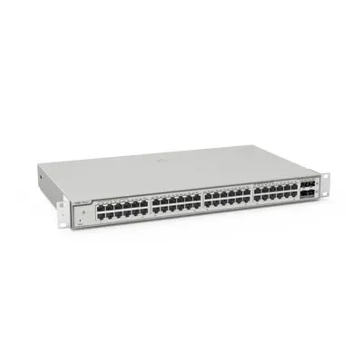 Switch Administrable Capa 3 con 48 puertos Gigabit + 4 SFP+ para fibra 10Gb, gestión gratuita desde la nube