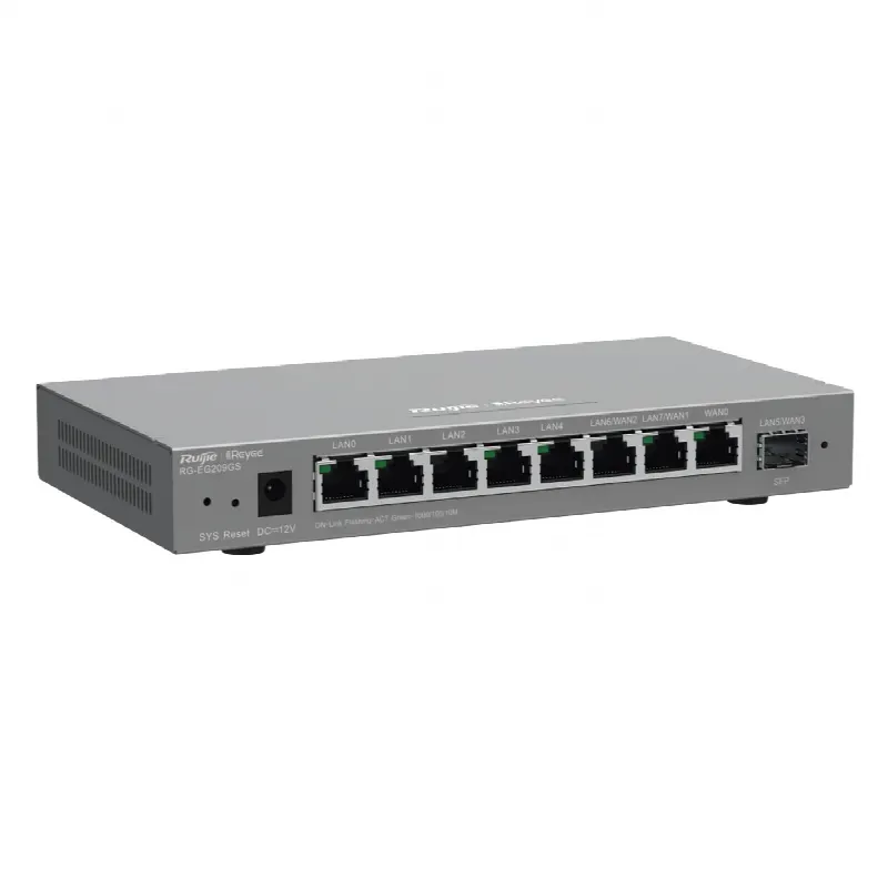 Router Balanceador Cloud, 8 puertos gigabit y 1 puerto SFP, soporta 4x WAN configurables, hasta 200 clientes.