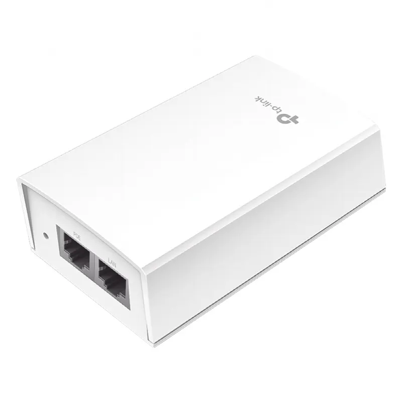 Inyector PoE Pasivo de 48V (24 Watts) / 2 puerto 10/100/1000 Mbps / Plug and Play / Montaje en Pared