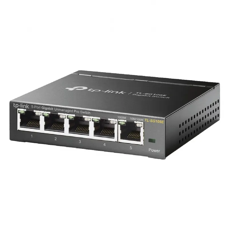 Switch Escritorio Easy Smart de 5 puertos 10/100/1000 Mbps / IGMP para Vigilancia / Calidad en el Servicio (QoS) / Gestión GUI