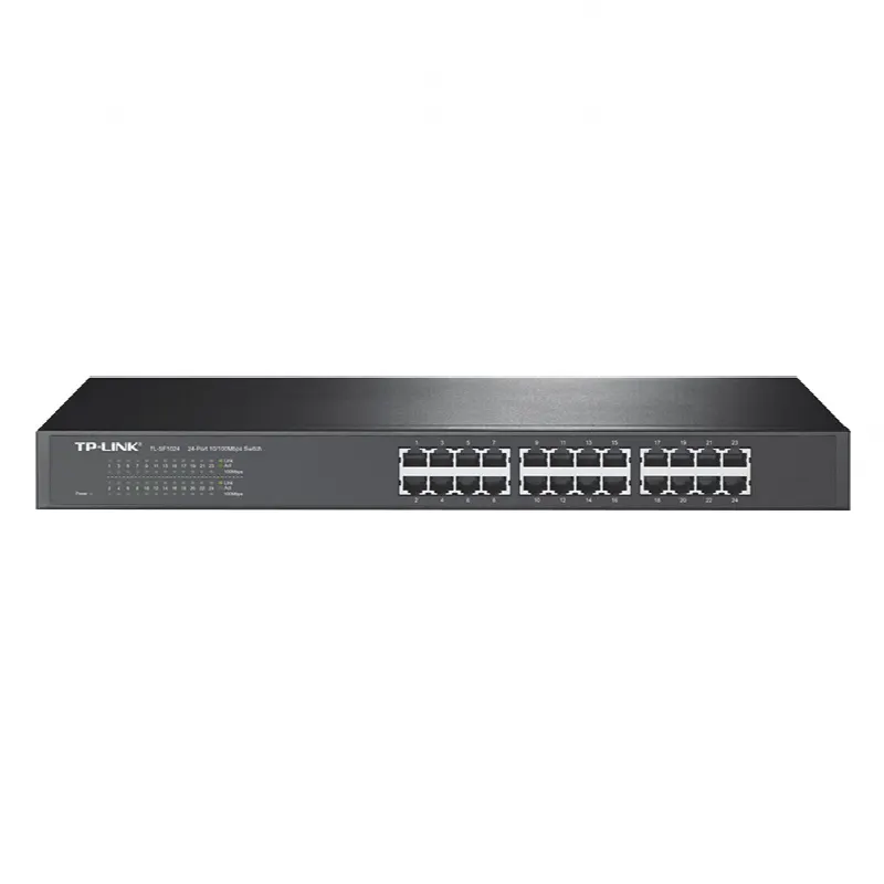 Switch no administrable de 24 puertos 10/100 Mbps para montaje en rack