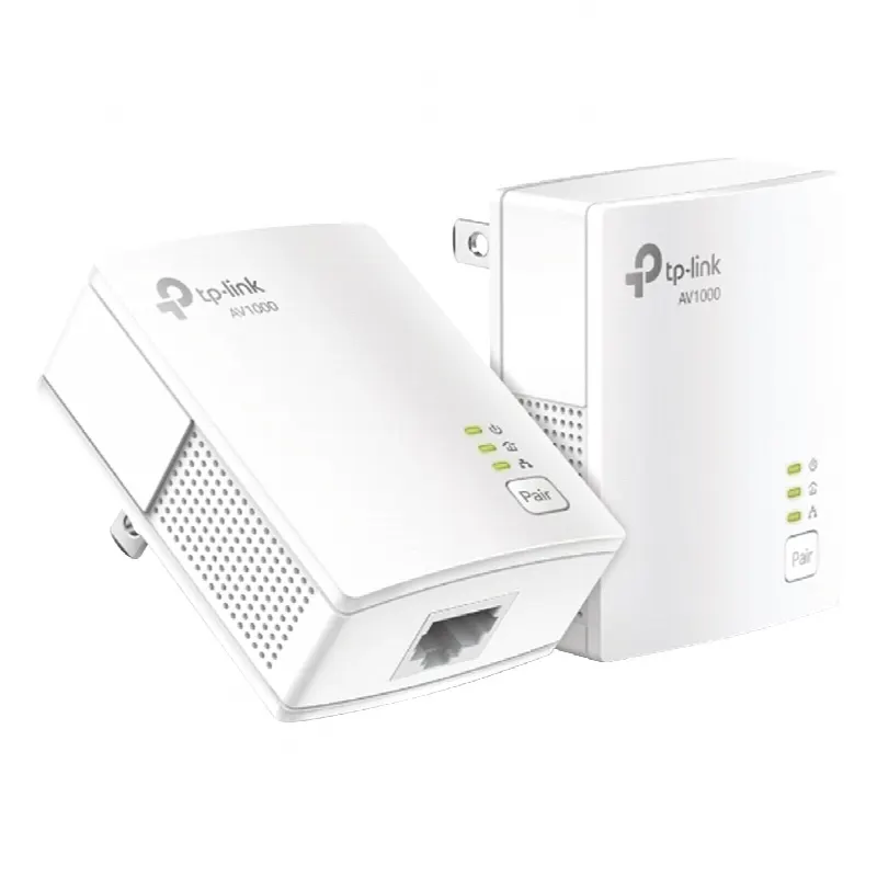Kit Adaptador Powerline Gigabit Ethernet, tecnologia HomePlug AV2, 1000Mbps, Plug and Play, hasta 300 M dentro de casa, 1 Puerto 10/100/1000 Mbps y tamaño ultra compacto