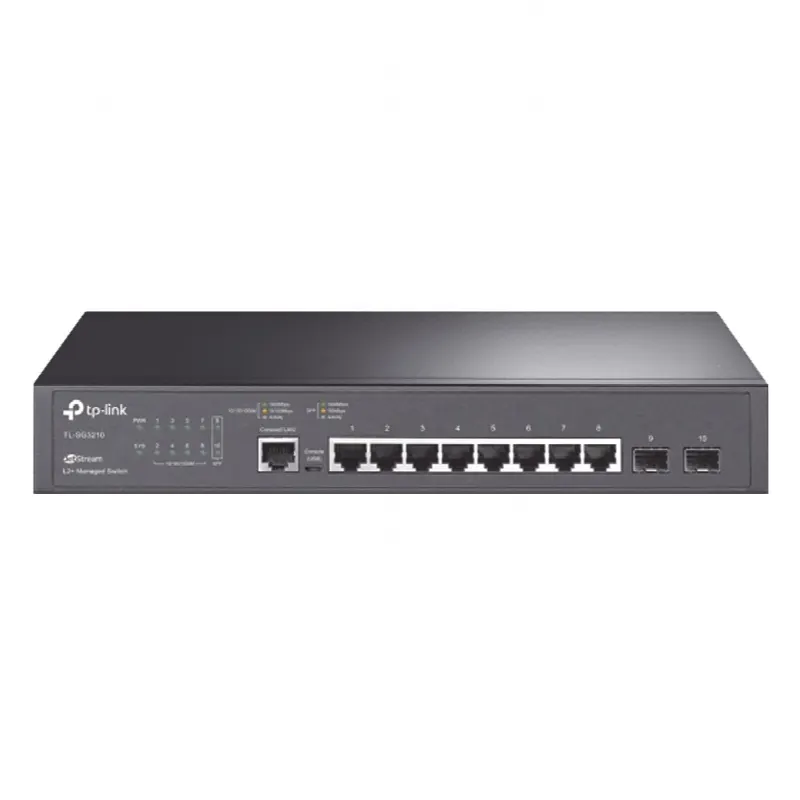Switch JetStream SDN Administrable 8 puertos 10/100/1000 Mbps + 2 puertos SFP, administración centralizada OMADA SDN