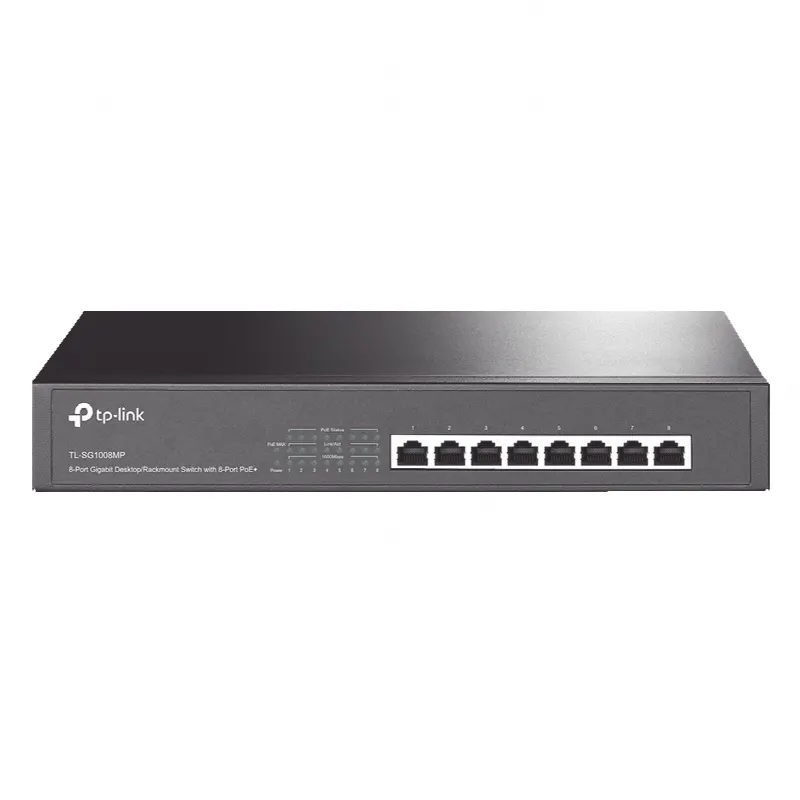 Switch Gigabit PoE+ no administrable de 8 puertos 10/100/1000 Mbps, para escritorio