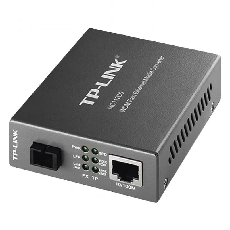 Convertidor Firba Óptica WDM Monomodo / 1 puerto RJ45 10/100 Mbps / 1 puerto SC/UPC 100 Mbps /  Hasta 20 Km / Para su Funcionamiento Requiere el Modelo MC111CS / Plug and Play