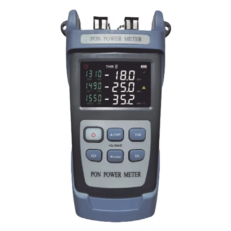 Medidor de Potencia Óptica (OPM) para Fibra Óptica en Redes FTTx / Soporta 3 Longitudes de Onda: 1310nm , 1490nm y 1550nm / Compatible con Conectores SC y FC