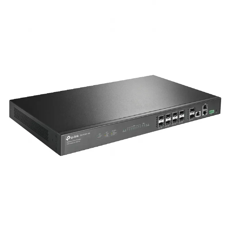 DeltaStream - OLT de 8 puertos GPON / Conexión de hasta 1,024 ONUs / 1 Puerto Gigabit RJ45 Uplink / 2 Puertos SFP+ Uplink / Fuentes redundantes AC- AC (incluidas) /  Administración desde la nube (DPMS)