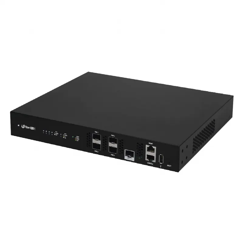 UFiber GPON OLT, Terminal de línea óptica hasta 512 ONUs concurrentes, con 4 puertos SFP GPON + 1 puertos SFP+ 10 G