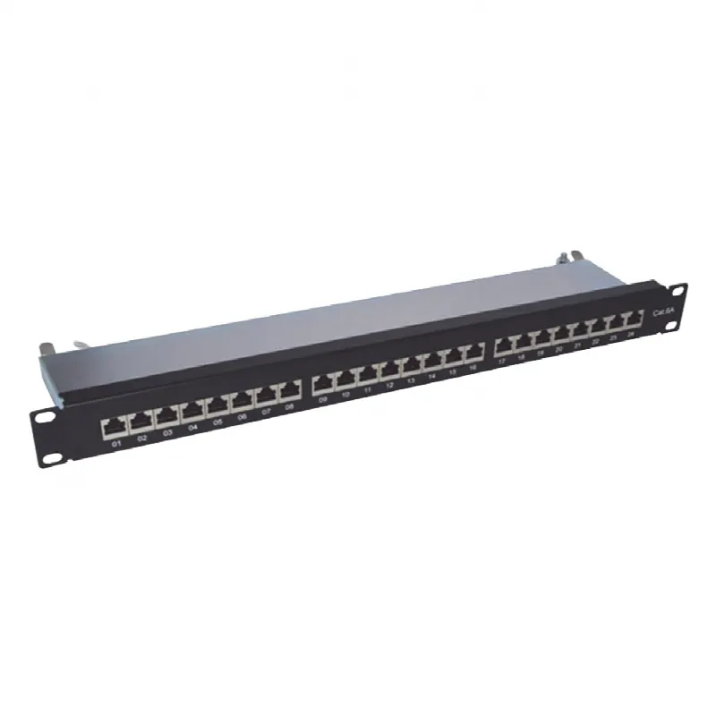 Panel de parcheo de impacto (110) blindado de 24 puertos Cat6A