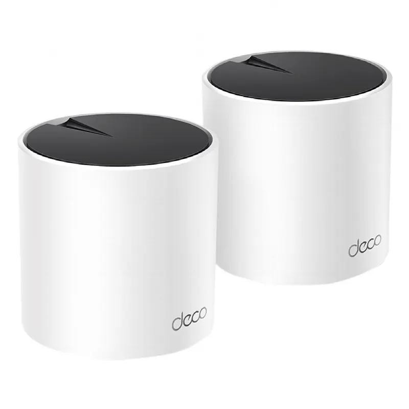 Kit 2 Routers Inalámbricos MESH Interior para Hogar / Doble Banda Wi-Fi 6 AX3000 Mbps / 3 Puerto Gigabit WAN/LAN / 2 Antenas Internas / Administración Mediante la App Deco (iOS, Android) / Protección HomeShield