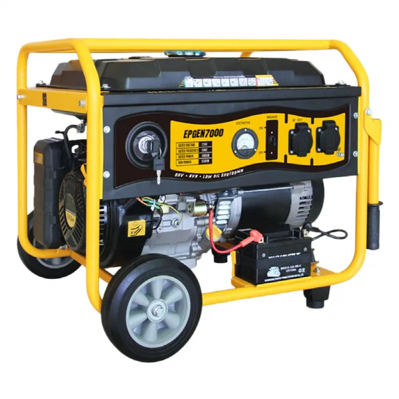 Generador a Gasolina / Planta de Emergencia de 6.5KW, 220Vac 2 Fases, Jaula con Ruedas para Fácil Traslado y Encendido Electrónico