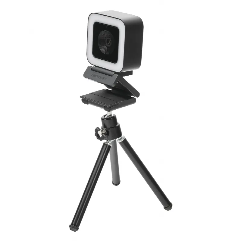 Cámara Web ALTA DENIFICIÓN (1080p) / Aro de Luz Interconstruido / Gran Angular / Micrófono Integrado / Conector USB de 2 mts / Fácil de Instalar / Reducción de Ruido Inteligente