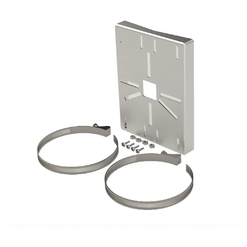 Montaje universal galvanizado para instalación de cámaras en poste 2 a 5 color gris galvanizado