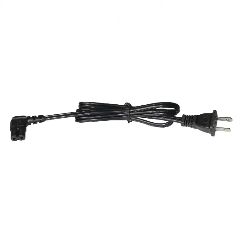 Cable de Alimentación Eléctrica para 120-240 Vca / 1 Metro / 2 Clavijas tipo Americano / Conector en Forma tipo L