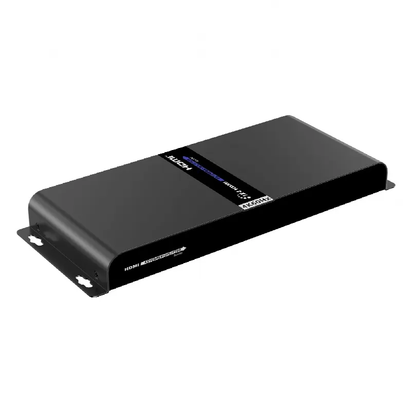Kit Divisor y Extensor HDMI (Extender Splitter)  / Divide 1 Fuente HDMI a 4 Pantallas / Extiende la señal HDMI hasta 120 m / Resolución 4Kx2K @ 30 Hz / Cat 6/6a / Uso 24/7 / Longitud del cable autoajustable / Alimente solo el Tx (PoC).