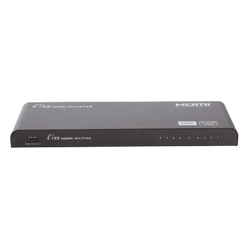 Divisor (Splitter) HDMI 4K de 1 Entrada a 8 Salidas (Simultaneas) / Soporta 4K×2K / Ajuste de resoluciones EDID / HDR / HDMI 2.0 /  HDCP 2.2  / Permite mezclar pantallas en 4K y 1080P
