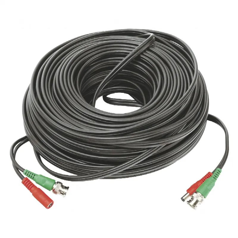 Cable coaxial ( BNC RG59 ) + Alimentación / SIAMÉS / 50 Metros / 100 % COBRE / Para Cámaras 4K  / Uso interior y exterior